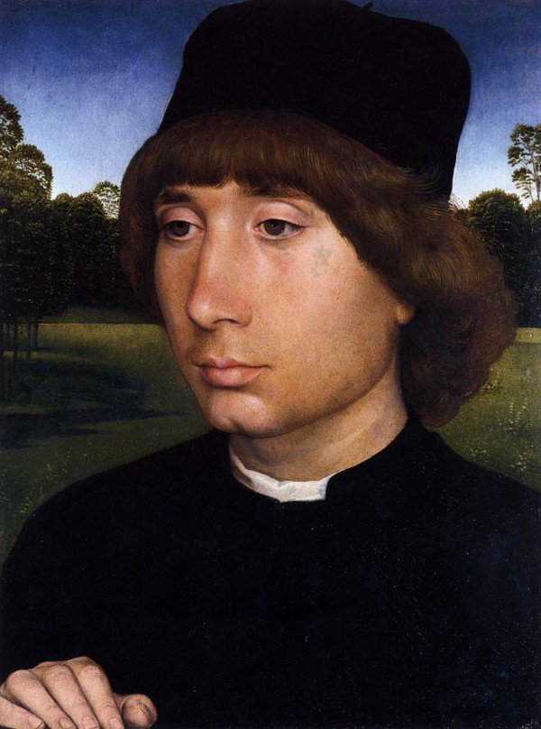 Portrait of a Young Man before a Landscape by Hans Memling